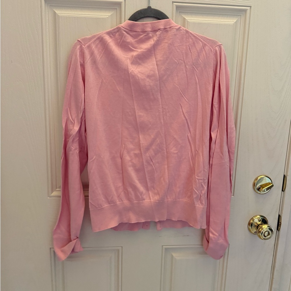 J. Crew pastel pink classic Jackie cardigan GOLD BUTTONS - Picture 5 of 5
